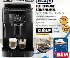 DELONGHİ MAGNİFİCA S ECAM12.121.B FULL OTOMATİK KAHVE MAKİNESİ DELONGHİ MAGNİFİCA S ECAM12.121.B FULL OTOMATİK KAHVE MAKİNESİ